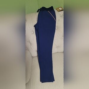 Cherokee Statement NWT Wmns Scrub Pant Midrise Tapr Strght Leg Drawstrng XS Navy